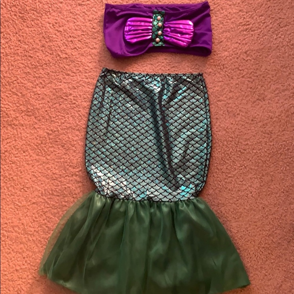Little girls two-piece mermaid costume!
